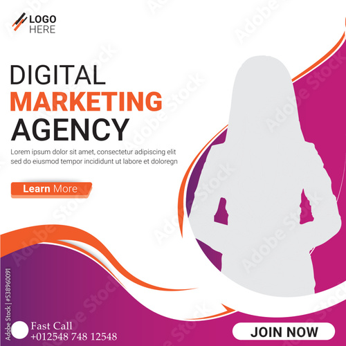 Digital marketing agency social media banner template