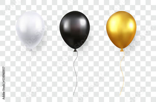 Foto Balloon set isolated on transparent background.