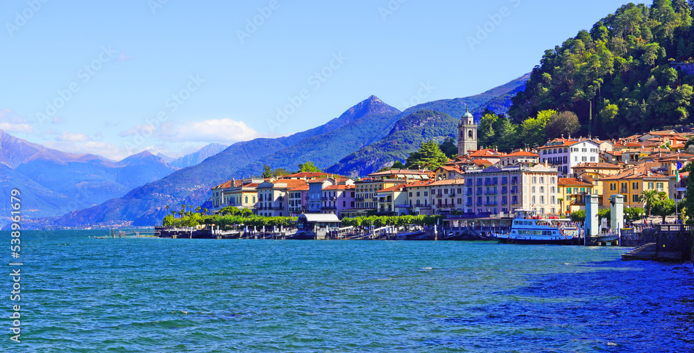 The village of Bellagio on Lake Como in Italy