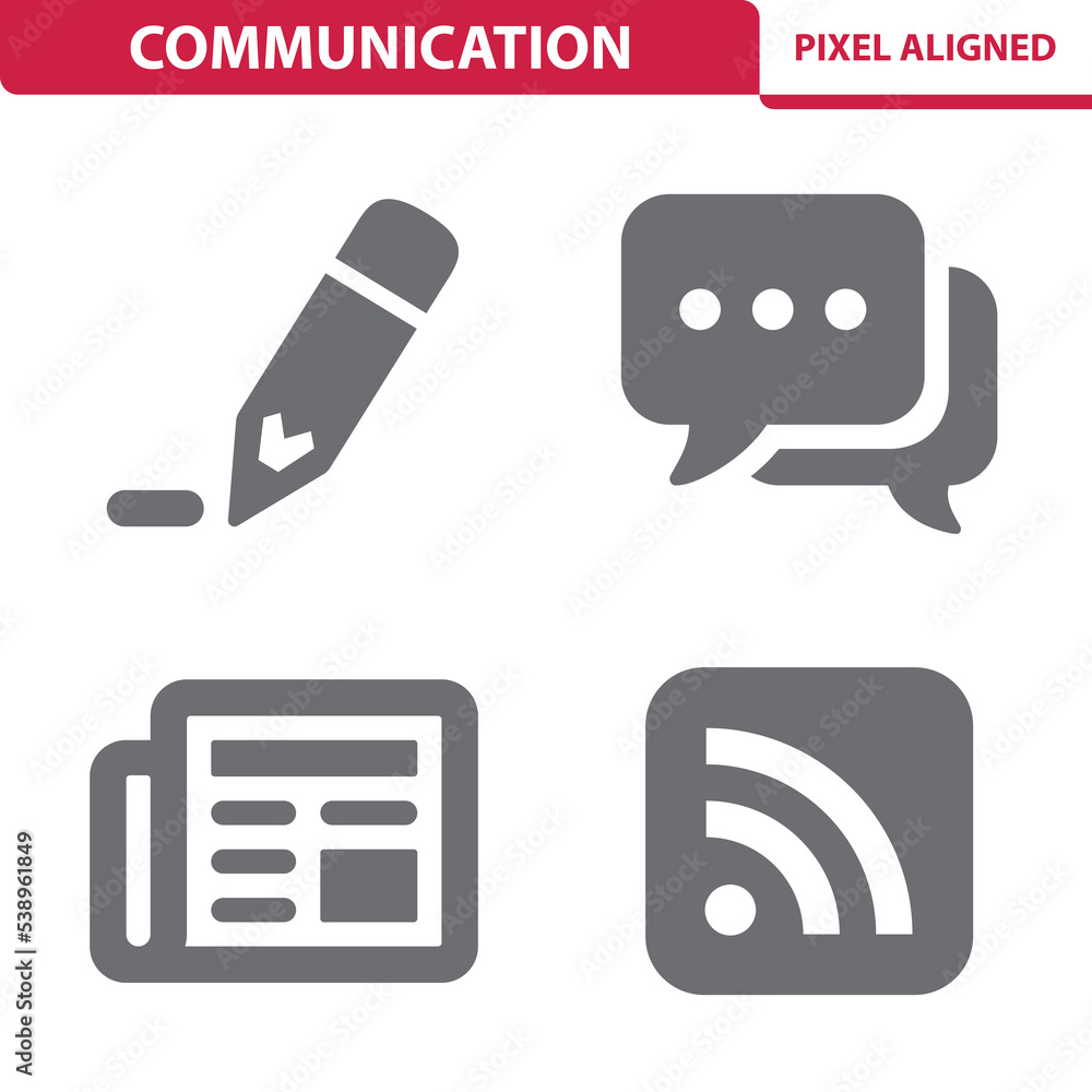 Communication Icons. Social Media Vector Icon Set Communication Icons. Social Media Vector Icon Set