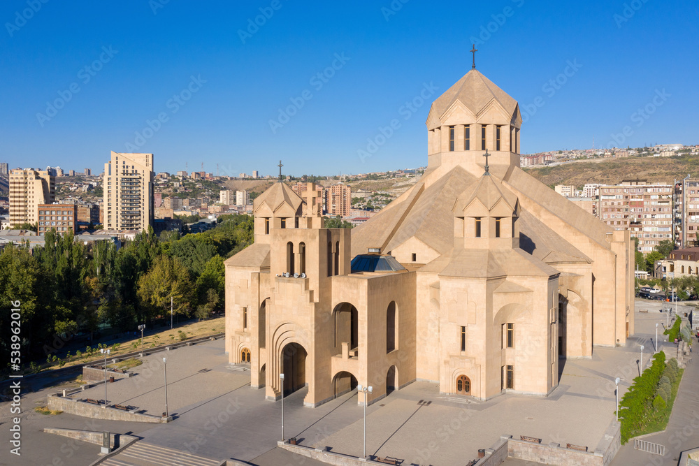 Surp Grigor Lusavorich Cathedral is one of the most popular tourist destinations in Armenian capital. Yerevan, Armenia.