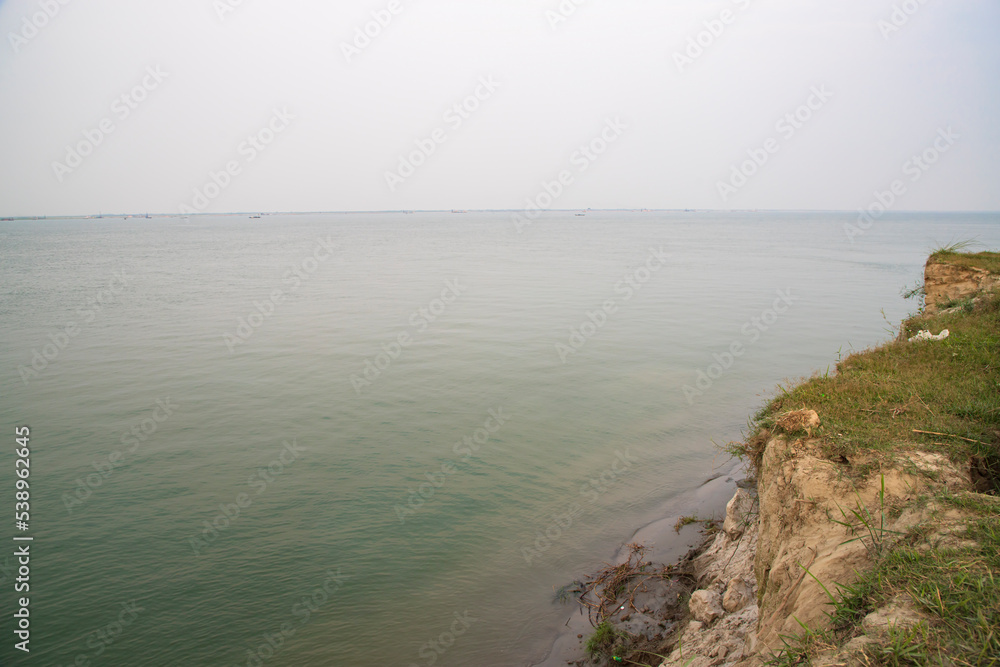 Beautiful landscape view of Padma river in Bangladesh Beautiful landscape view of Padma river in Bangladesh