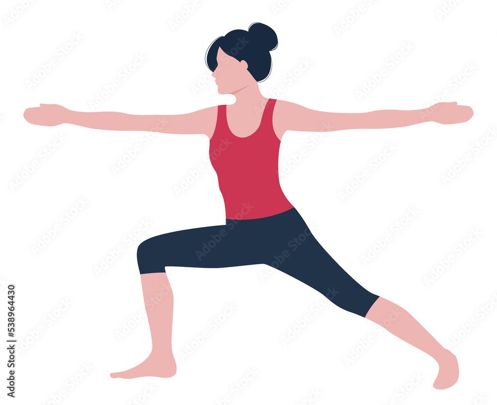 Woman doing yoga exercise isolated on white background Woman doing yoga exercise isolated on white background
