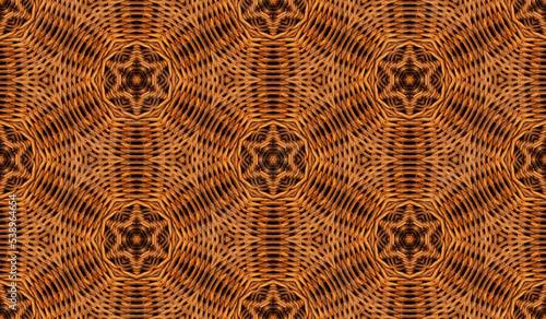 Abstract seamless texture from photo of brown wicker basket