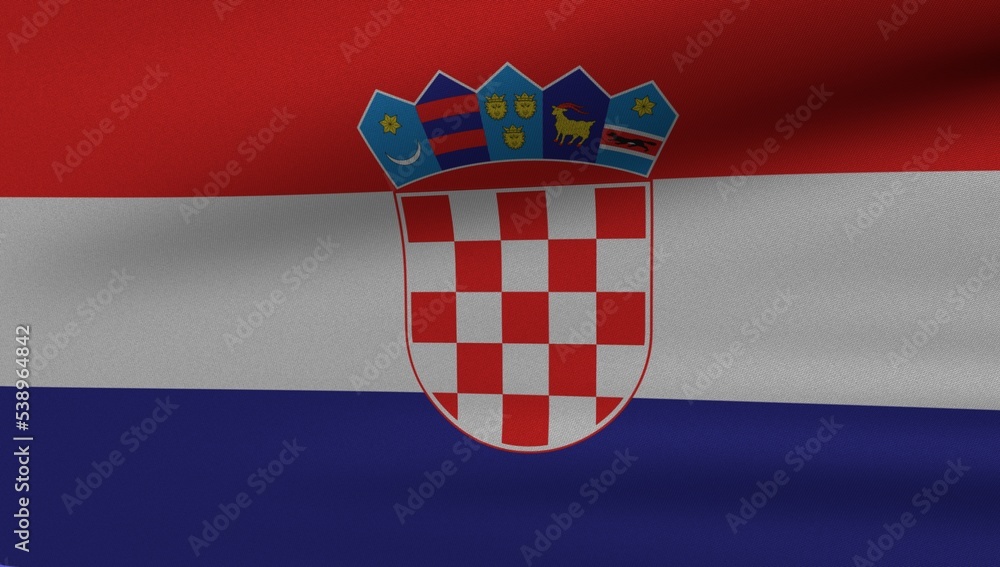 Naklejka premium Flag Croatia