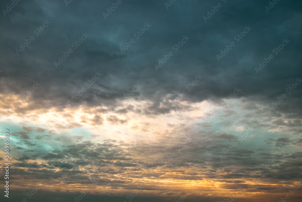 Sunrise sky with clouds