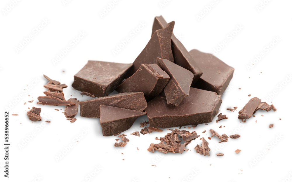 Fototapeta premium Dark Chocolate Blocks and Pieces
