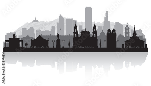 Bogota Colombia city skyline silhouette