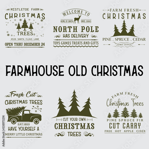 Photo Farmhouse Christmas SVG Rustic Sign - Cut Files - svg dxf png jpg - cricut silho