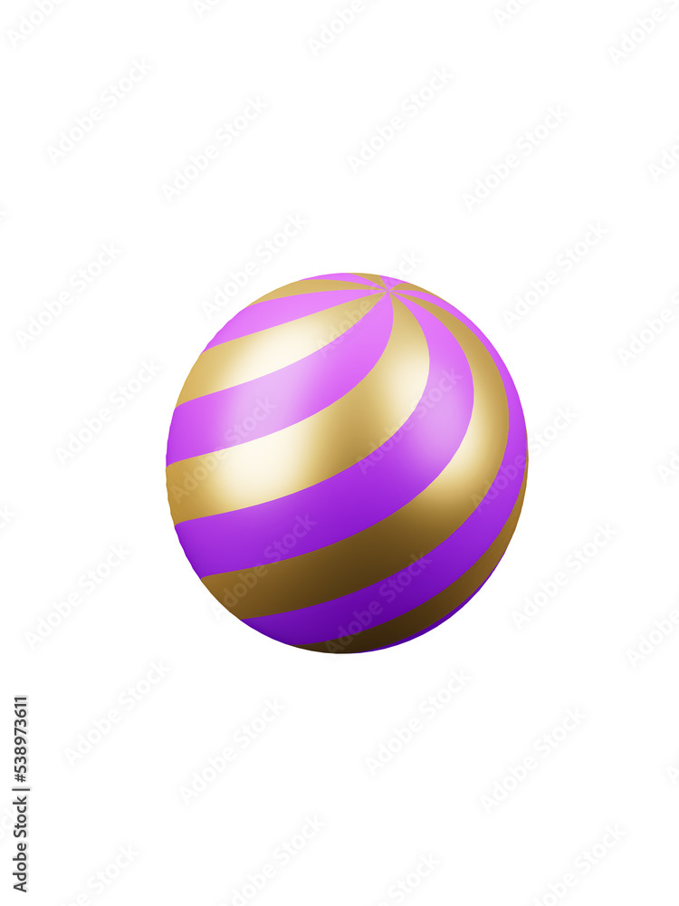 Colorful ball icon isolated 3d render illustration