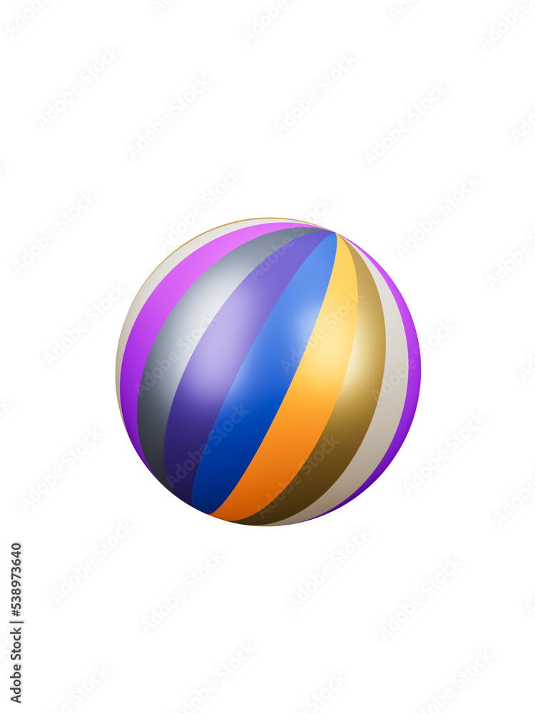Colorful ball icon isolated 3d render illustration Colorful ball icon isolated 3d render illustration