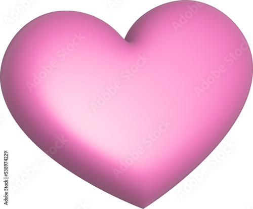 Free Download 3d rendering heart icon. Illustration with shadow isolated on white. - GFXLoad