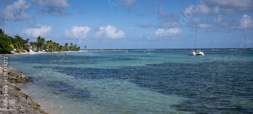 Coastline at Sainte Anne on the French West Indies island of Guadeloupe