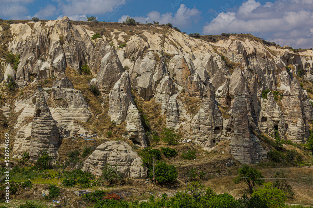 Naklejka premium Rock formations near Goreme in Cappadocia, Turkey