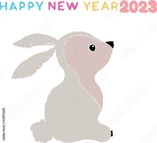 This is an illustration of tiger material for New Year's cards 2023.