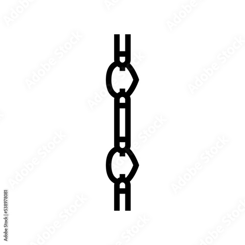 bar chain line icon vector. bar chain sign. isolated contour symbol black illustration