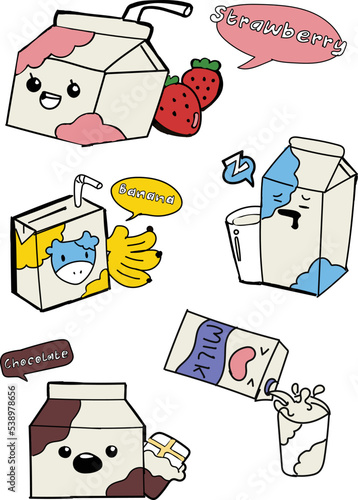 Dairy products or milk set vector illustration.EPS 10.
