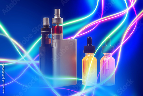 Modern vape devices. Electr...