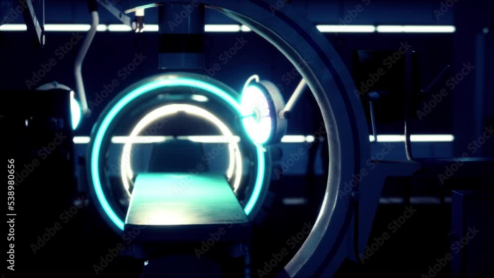 futuristic MRI resonance laboratory Stock Video Adobe Stock