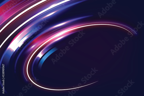 realistic neon lights lines background vector design