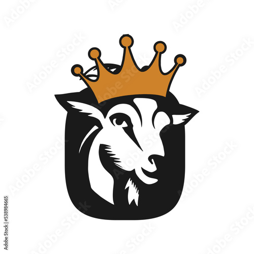 Goat logo icon vector design Goat Circle logo design illustrator design Creative Goat logo design goat icon modern company logo