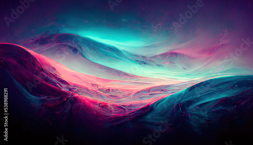 Trendy fluid color gradient abstract background with dynamic wave line effect. Vector Illustration For Wallpaper, Banner, Background © Andy