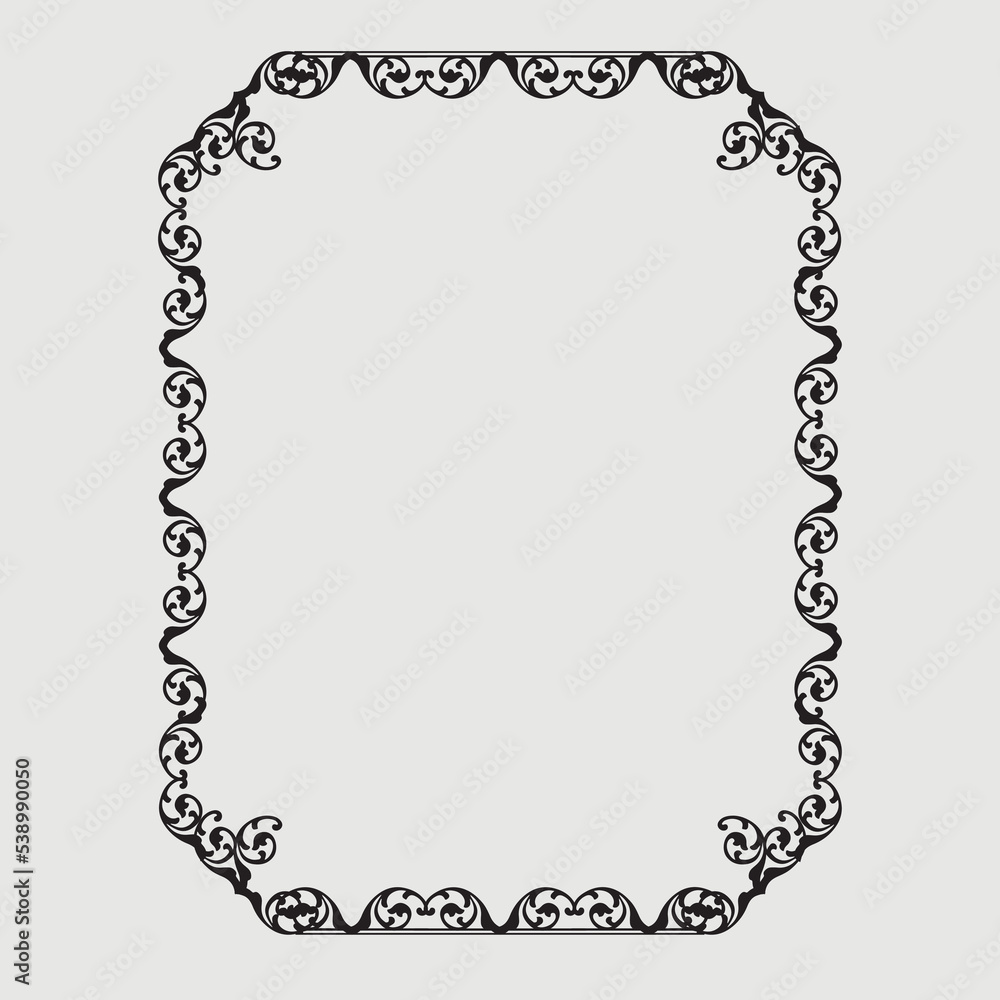 Frame, in the style of an ornament, Vector illustration eps 10, Art. Frame, in the style of an ornament, Vector illustration eps 10, Art.