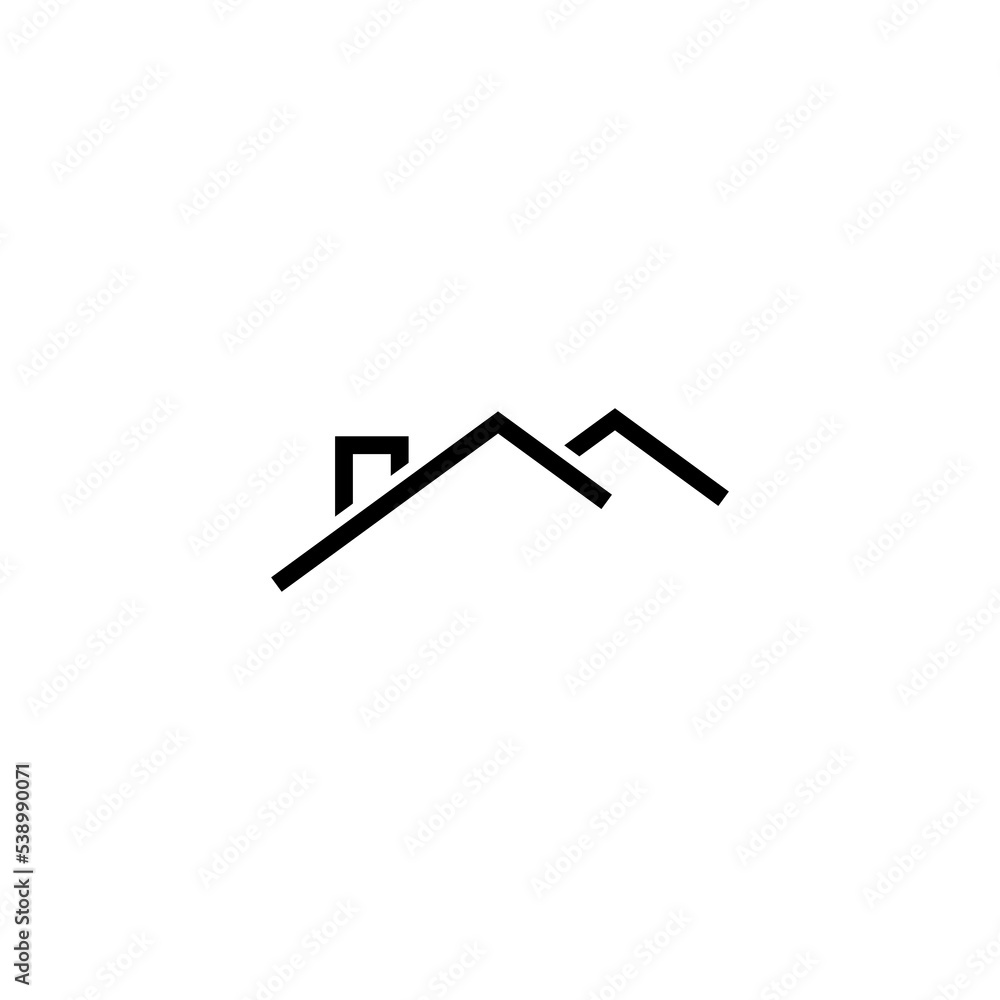 Home roof line icon Home roof line icon