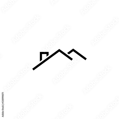 Home roof line icon