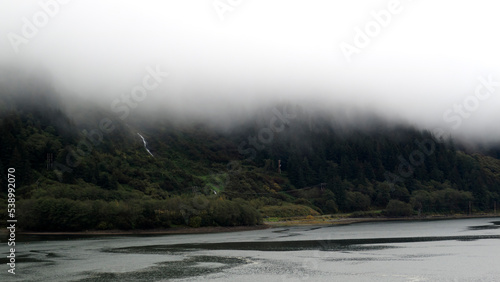 Foggy view of Juneau