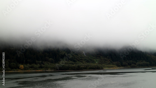 Foggy view of Juneau