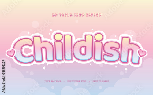 decorative childish Font and Alphabet vector