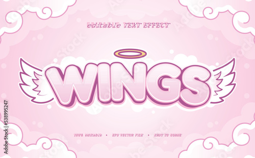 decorative wings Font and Alphabet vector