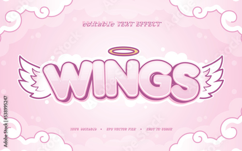 decorative wings Font and Alphabet vector