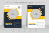 Creative business abstract flyer brochure design trend for professional corporate style. Can be adapt to social media posts, annual report, magazine, poster, presentation, portfolio, Banner, Website.