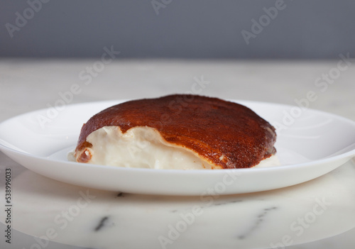 Turkish Burned Milk Pudding (Kazandibi) Dessert photo