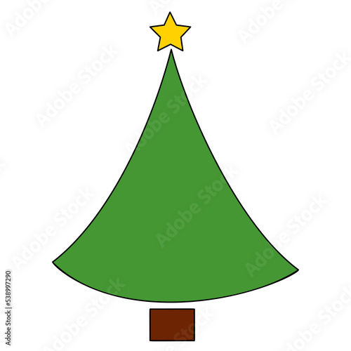 Obraz na płótnie Vector Christmas tree, pines for greeting cards, invitations, banners, web. Winter holiday. Icons collection. w salonie