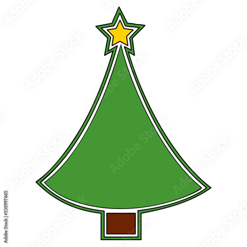 Obraz na płótnie Vector Christmas tree, pines for greeting cards, invitations, banners, web. Winter holiday. Icons collection. w salonie