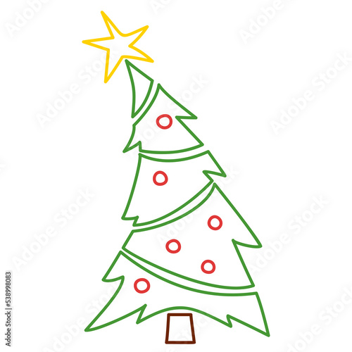 Obraz na płótnie Vector Christmas tree, pines for greeting cards, invitations, banners, web. Winter holiday. Icons collection. w salonie