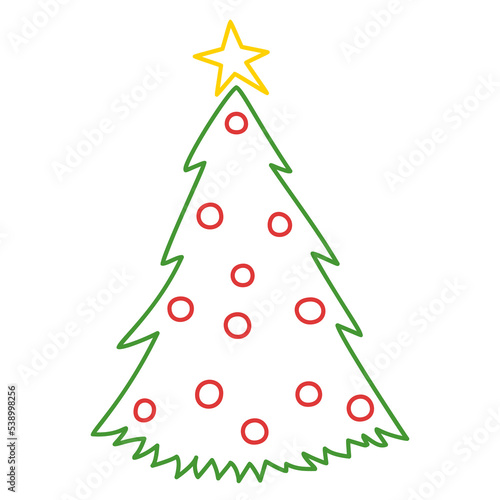 Vector Christmas tree, pines for greeting cards, invitations, banners, web. Winter holiday. Icons collection.