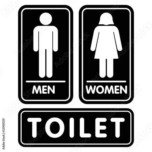 Toilet sign men and women