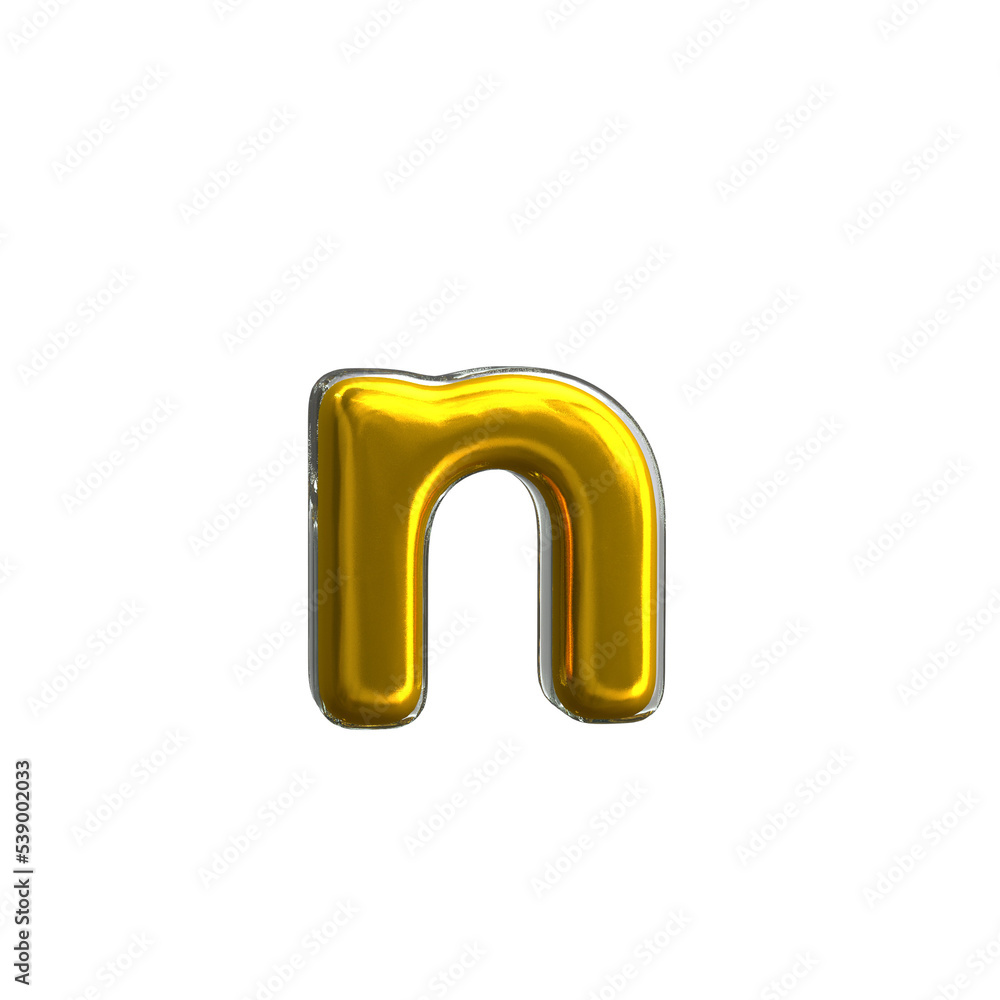 Letter n 3D modeling transparency background Letter n 3D modeling transparency background