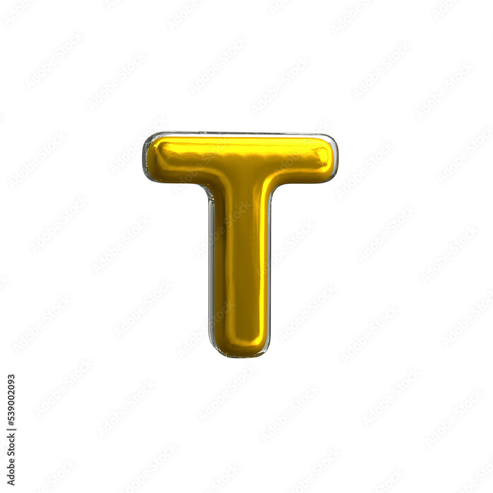 Letter T 3D modeling transparency background Letter T 3D modeling transparency background
