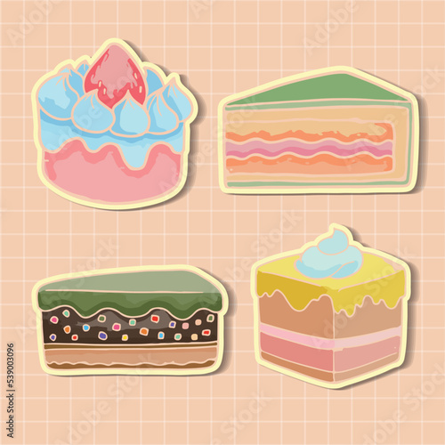 Food sweets bakery and  cupcake icons set vector illustration