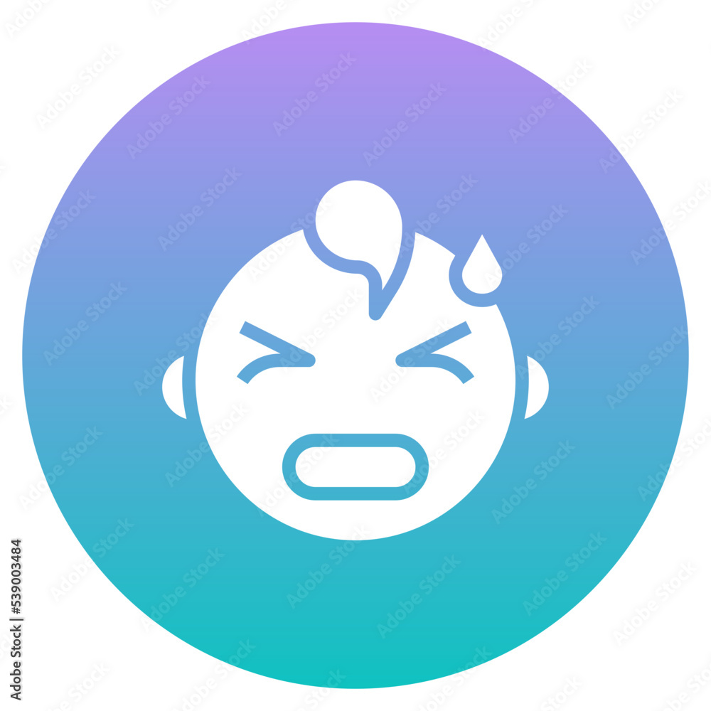 ANXIOUS flat icon,linear,outline,graphic,illustration ANXIOUS flat icon,linear,outline,graphic,illustration