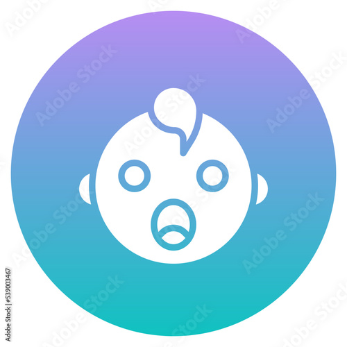 AMAZED flat icon,linear,outline,graphic,illustration