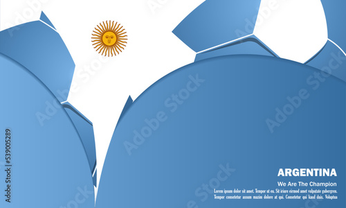 vector background argentina flag vector illustration and text, perfect color combination