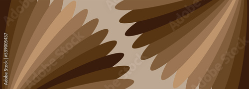 Abstract background with gradient oval sheets. Abstract vector with shades of brown