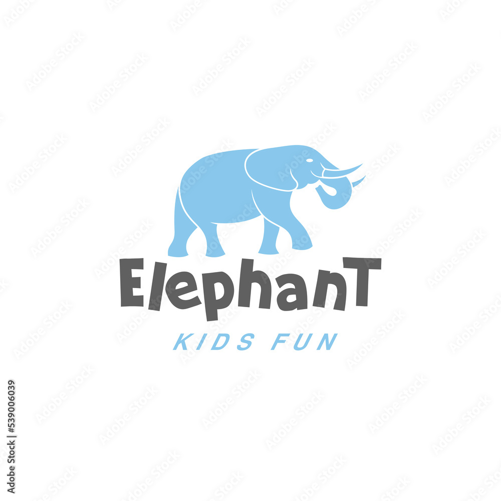 Fototapeta premium Elephant Logo Design Vector Illustration