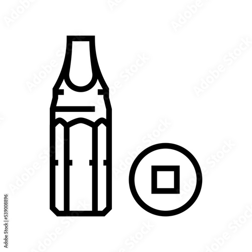 robertson screwdriver bit line icon vector. robertson screwdriver bit sign. isolated contour symbol black illustration